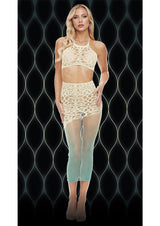 Lapdance Green Goddess 2 Piece Stocking Skirt Top Set Ombre
