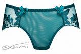 Olive Embroidery Mesh Briefs