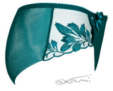Olive Embroidery Mesh Briefs