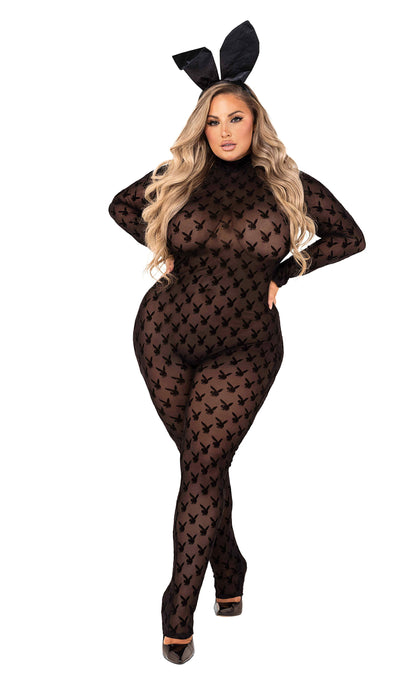 Playboy Sheer Playboy Bunny Bodysuit Bodystocking Catsuit