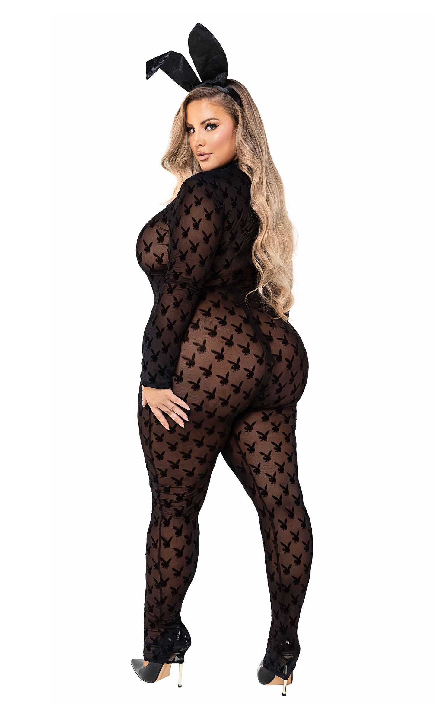 Playboy Sheer Playboy Bunny Bodysuit Bodystocking Catsuit