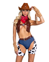 Roma Costume 6PC Playboy Cowgirl Ranch Babe