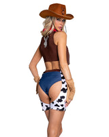 Roma Costume 6PC Playboy Cowgirl Ranch Babe