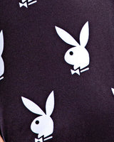 Roma Confidential Playboy Slumber Bunny Romper Black/White-Rebel Romance