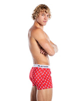 Playboy Mens Argyle Boxer Briefs Red-Rebel Romance