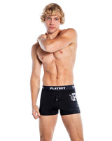 Playboy Mens Varsity Modal Boxer Briefs Black-Rebel Romance