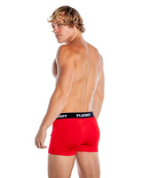 Playboy Mens Varsity Modal Boxer Briefs Red-Rebel Romance