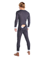 Playboy Mens Bunny Cozy Lounge Union Suit Black-Rebel Romance