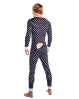 Playboy Mens Bunny Cozy Lounge Union Suit Black-Rebel Romance
