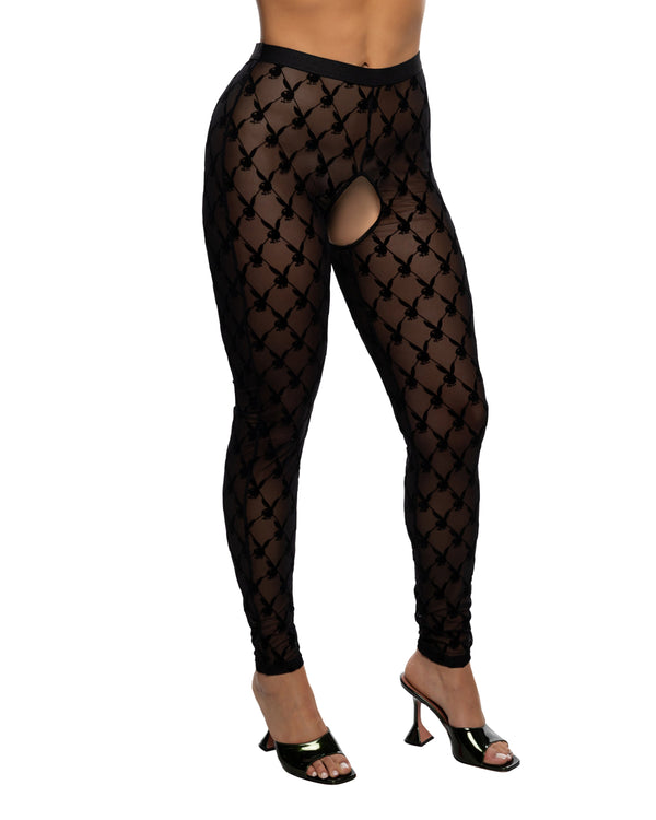 Roma Confidential Playboy Burnout Bunny Footless Tights