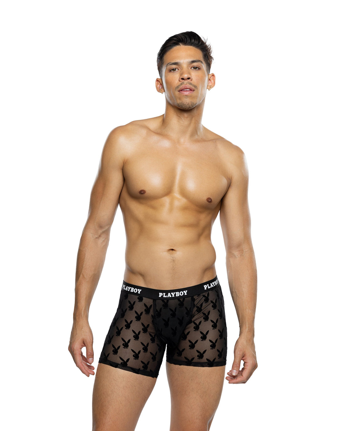 Playboy King Mens Burnout Bunny Boxer Briefs