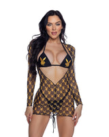 Playboy Bunny Cover-Up Black/Gold