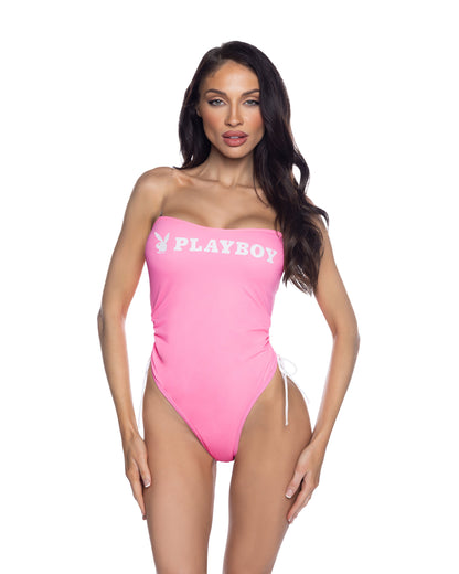 Playboy Bunny World 1-PC Swimsuit Pink
