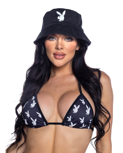 Playboy Bunny Bucket Hat Black