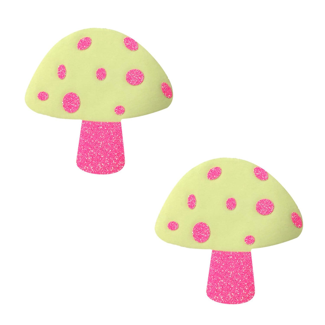 Neva Nude Glo Trippy Blacklight Shroom Pasties - Glow-in-the-Dark