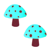 Neva Nude Glo Trippy Blacklight Shroom Pasties - Glow-in-the-Dark