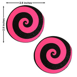 Neva Nude Starburst Blacklight Spiral Pasties - Neon Pink