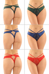 Fantasy Lingerie Bottoms Up Kalina Microfiber & Lace Thong
