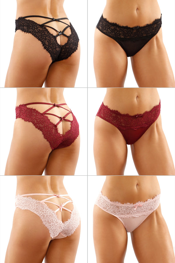 Fantasy Lingerie Bottoms Up Ivy Lace & Mesh Bikini Panty Gnt