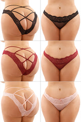 Fantasy Lingerie Bottoms Up Ivy Lace & Mesh Bikini Panty Light Pink