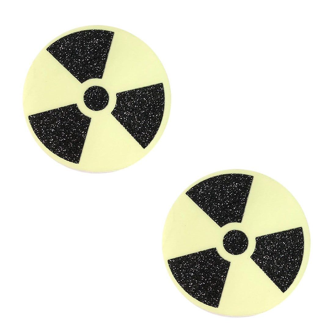 Neva Nude Radioactive Glitter Pasties - Yellow/Black