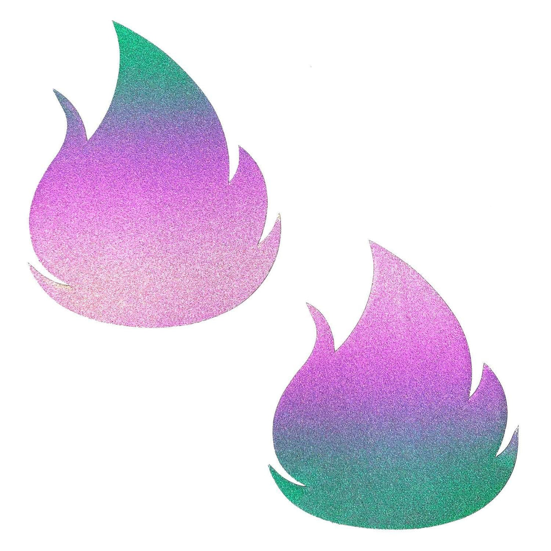 Neva Nude Rainbow Reflective Flirty Flame Pasties - Multicolor