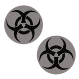 Neva Nude Biohazard Toxic Reflective Glitter Pasties - Black