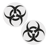 Neva Nude Biohazard Toxic Reflective Glitter Pasties - Black