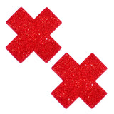 Neva Nude Ravish Me Glitter X Factor Pasties - Red