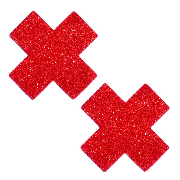Neva Nude Ravish Me Glitter X Factor Pasties - Red