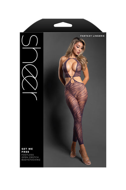 Fantasy Sheer Set Me Free Footless Open Crotch Bodystocking