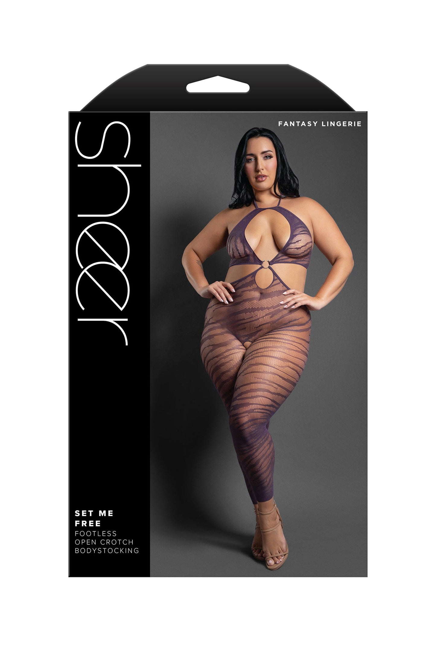 Fantasy Sheer Set Me Free Footless Open Crotch Bodystocking