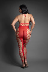 Fantasy Lingerie Queen Sheer Slow Burn Crotchless Bodystocking