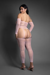Fantasy Lingerie Queen Sheer Last Call 3pc Bodystocking Set