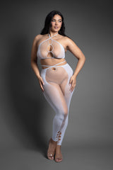Fantasy Lingerie Queen Sheer Pull Me Closer 2pc Bodystocking Set