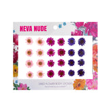 Neva Nude Garden Goddess Real Dried Pressed Flower Face & Body Stickers - Multicolor