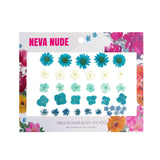 Neva Nude Spring Fling Real Dried Pressed Flower Body Stickers - Blue