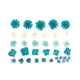 Neva Nude Spring Fling Real Dried Pressed Flower Body Stickers - Blue