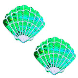 Neva Nude Sequins Sea Shells Under the Sea Pasties - Green/Blue