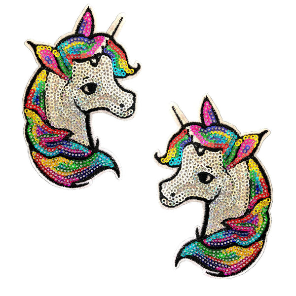 Neva Nude Sequin Unicorn Nifty Nipztix Pasties 2 Wears - Multicolor