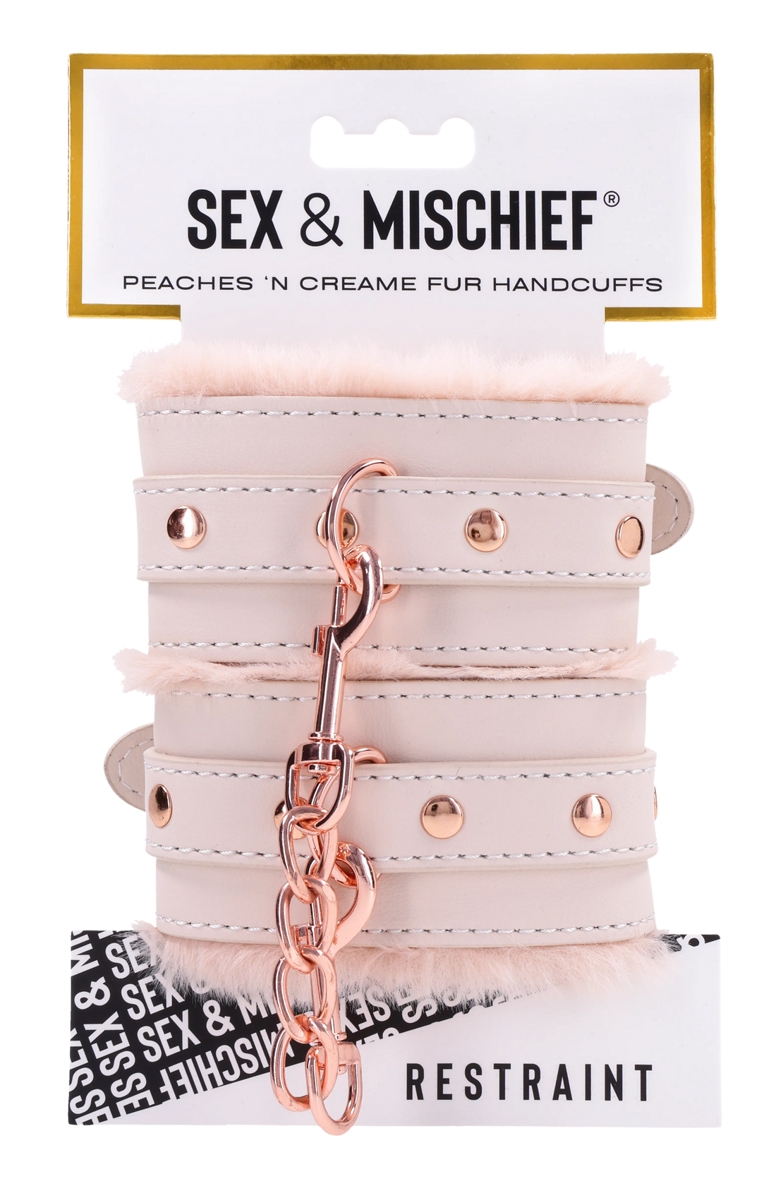 Sex & Mischief Peaches 'n CreaMe Fur Handcuffs