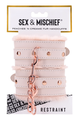 Sex & Mischief Peaches 'n CreaMe Fur Handcuffs