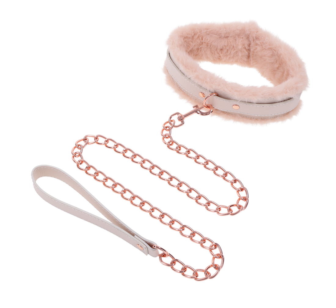 Sex & Mischief Peaches 'n CreaMe Fur Collar & Leash