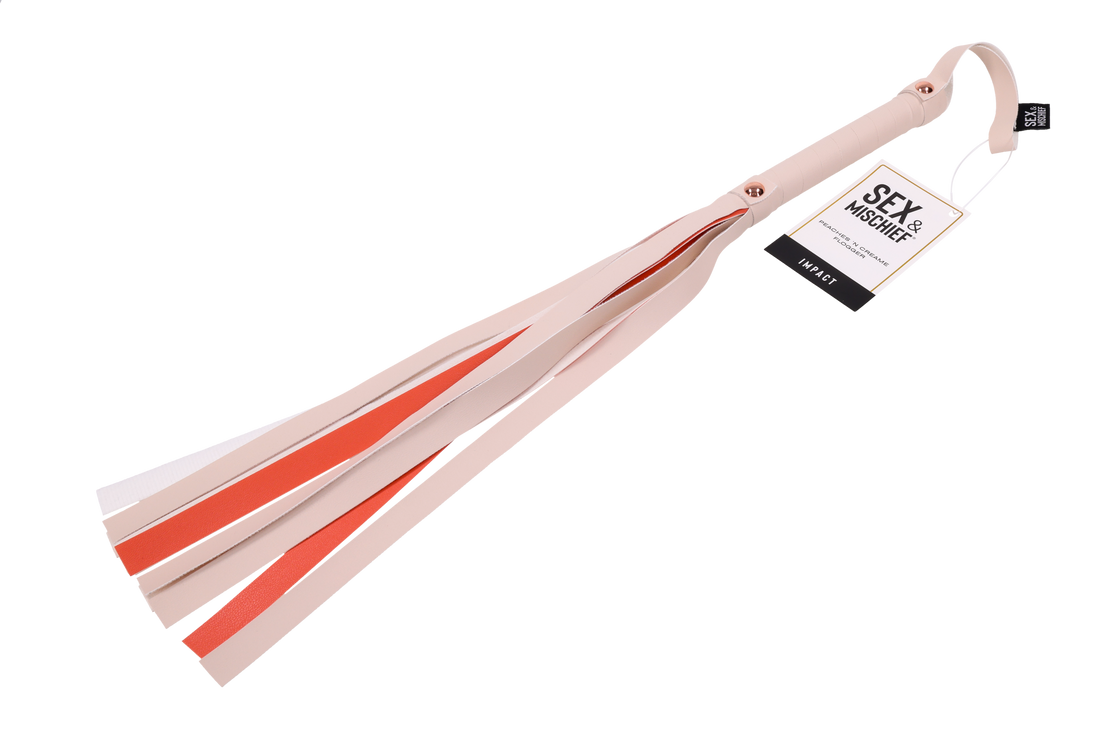 Sex & Mischief Peaches 'n CreaMe Stripe Flogger
