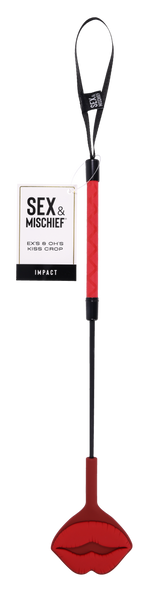 Sex & Mischief Ex's & Oh's Kiss Crop - Red/Black