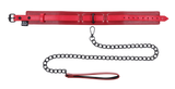 Sex & Mischief Ex's & Oh's Collar & Leash - Red/Black