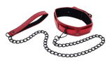 Sex & Mischief Ex's & Oh's Collar & Leash - Red/Black