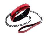 Sex & Mischief Ex's & Oh's Collar & Leash - Red/Black