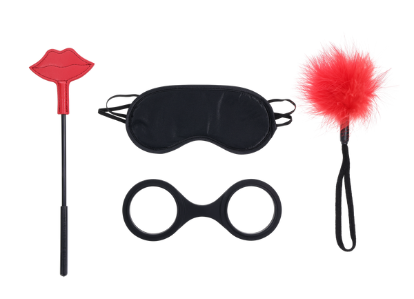 Sex & Mischief Ex's & Oh's Kiss Kit - Red/Black