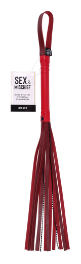 Sex & Mischief Ex's & Oh's Crystal Flogger - Red